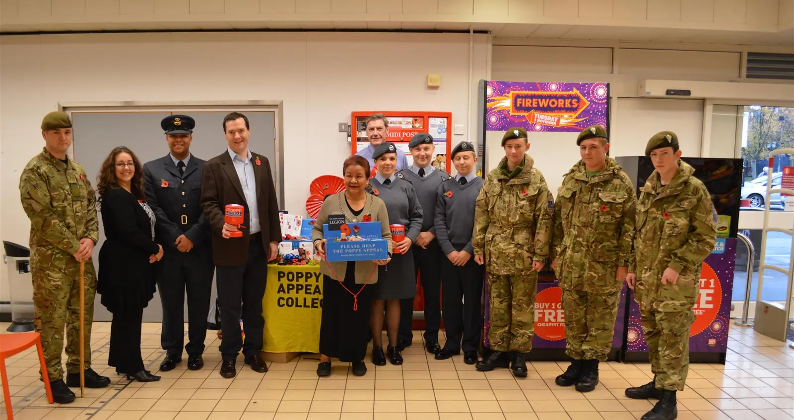 Khumi and George Osborne with Army - Air cadets-hero