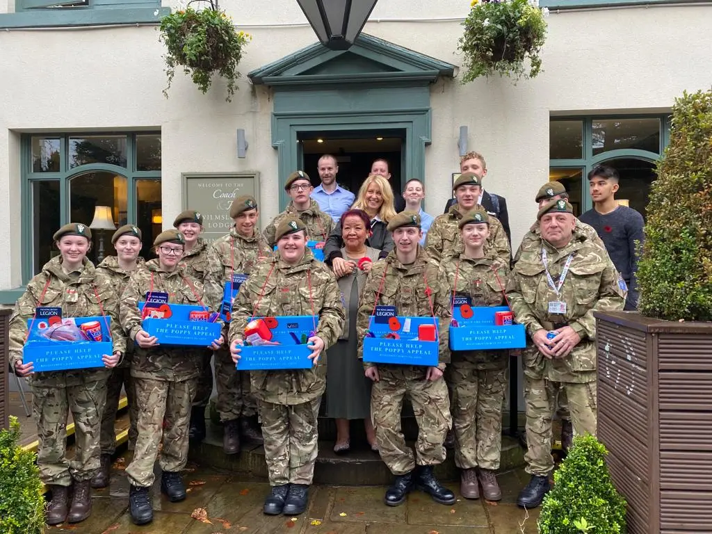 Army cadets group photo Esther McVey MP