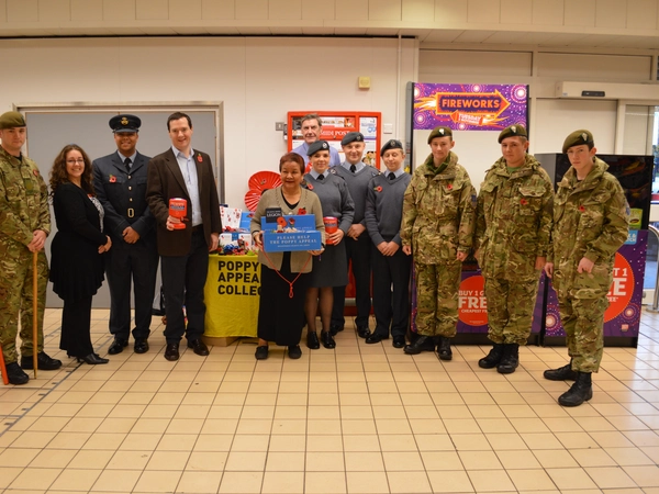 Khumi and George Osborne with Army - Air cadets