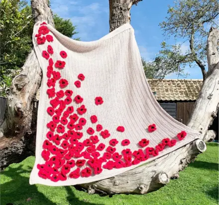 Poppy blanket_crochet Poppy blanket_crochet