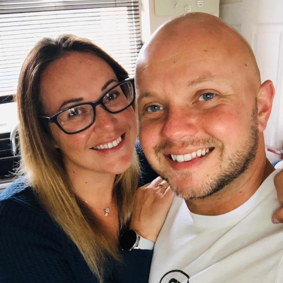 Lawrence with his partner Danielle