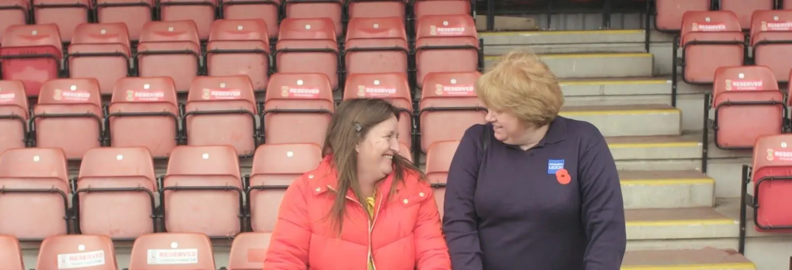 Chantelle with Annette in the stands