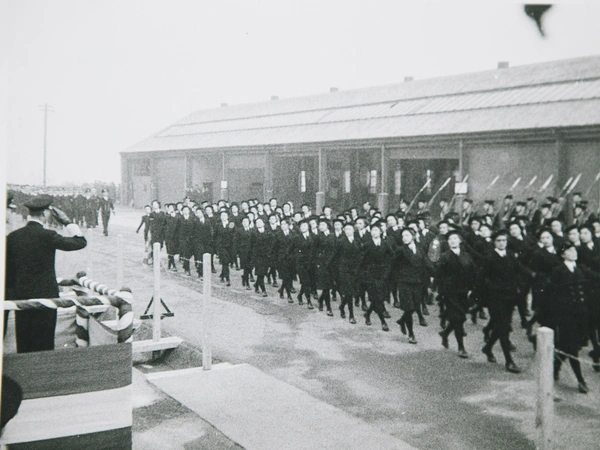 Wrens marching past King George VI
