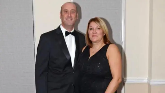 Martin Skirth and wife at black tie event Martin Skirth and wife at black tie event
