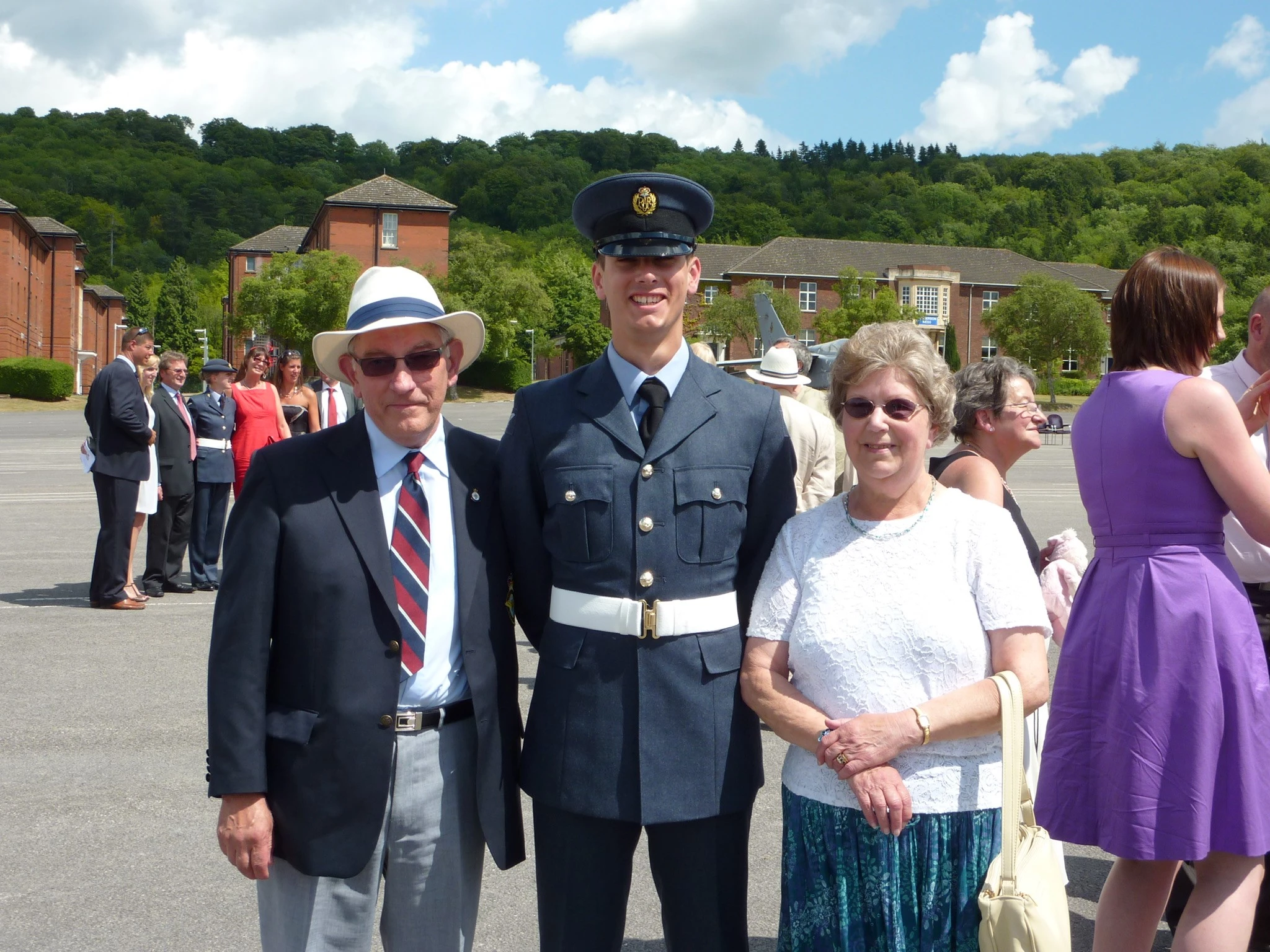 Neil with relatives in RAF uniform