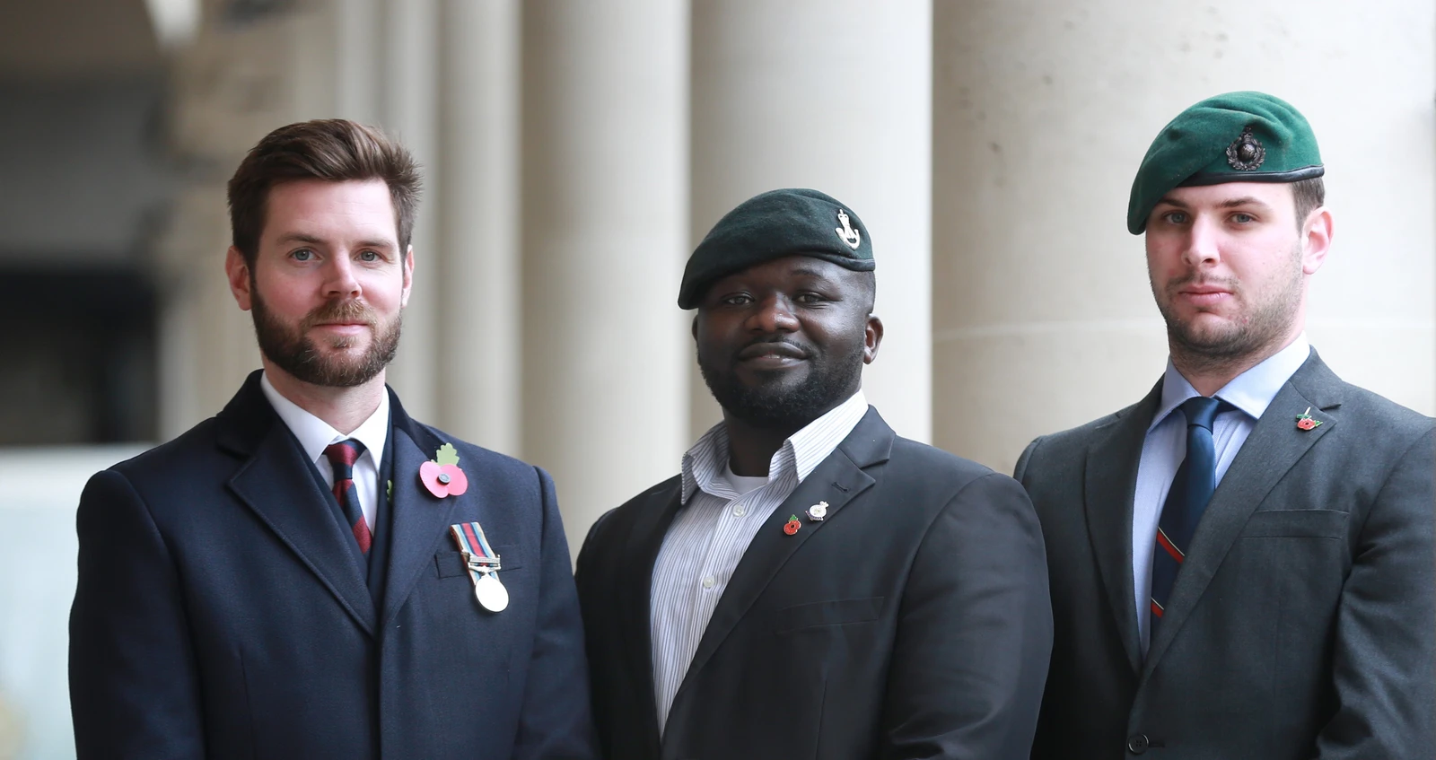 Nick Fleming with fellow veterans who also volunteer for the Legion