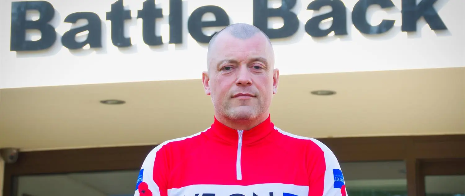 Allen Horrigan outside the Battle Back Centre