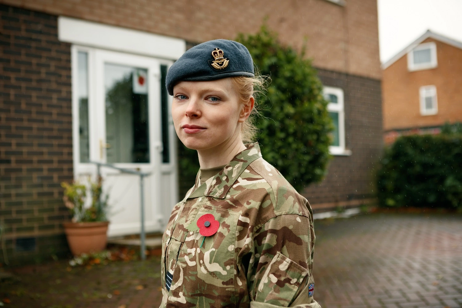 Samantha Rawlinson outside her home