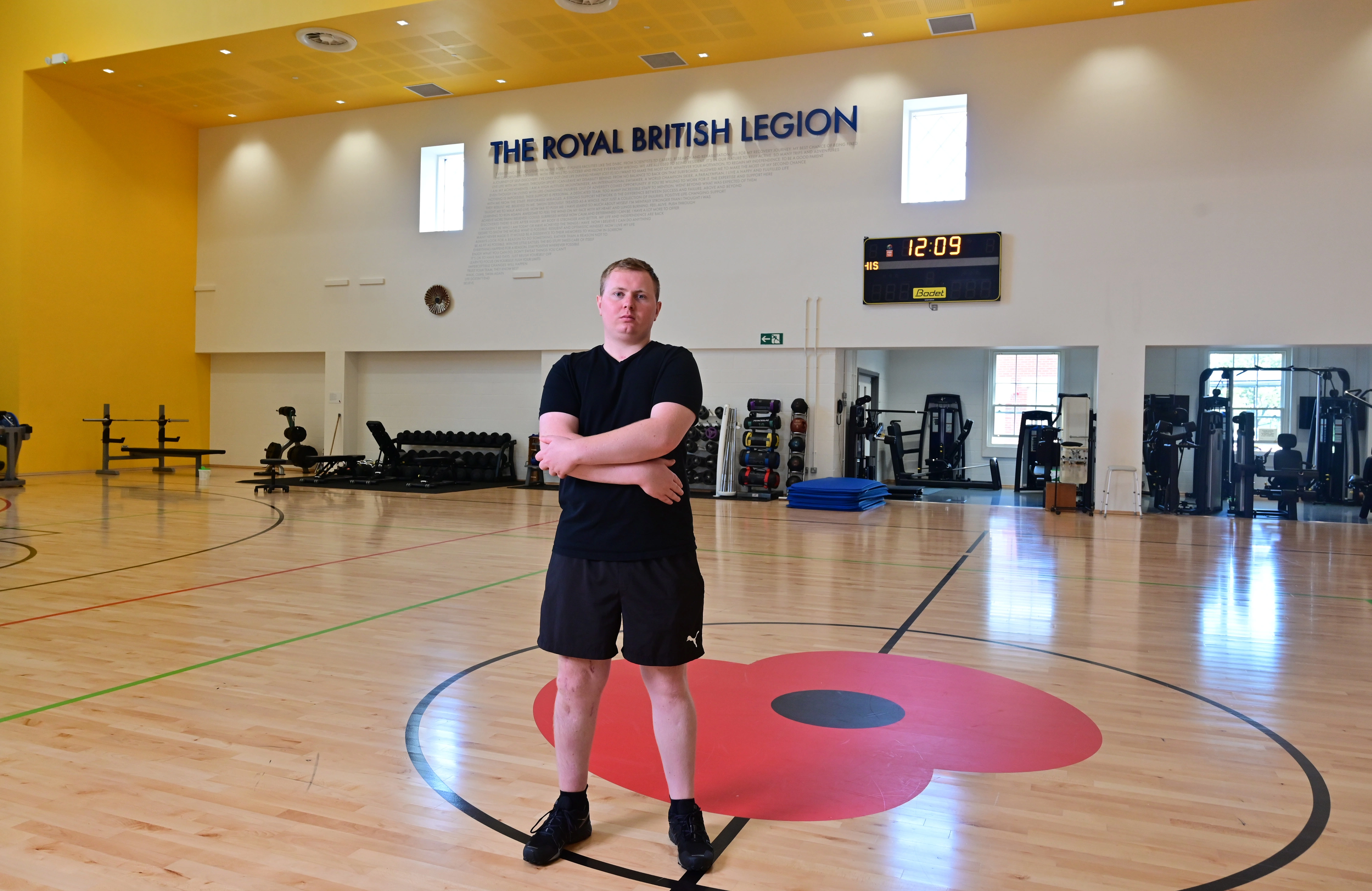 Adam Nesbitt in The Royal British Legion gym