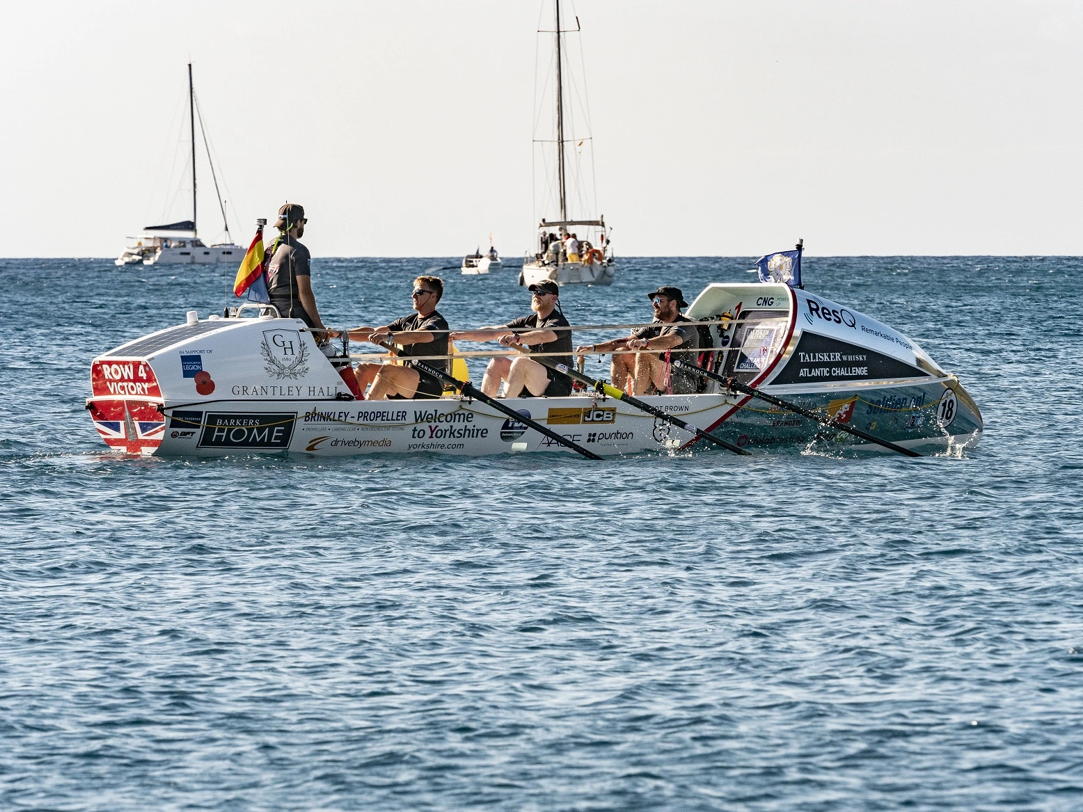 Four friends rowed the Atlantic for The Legion Royal British Legion