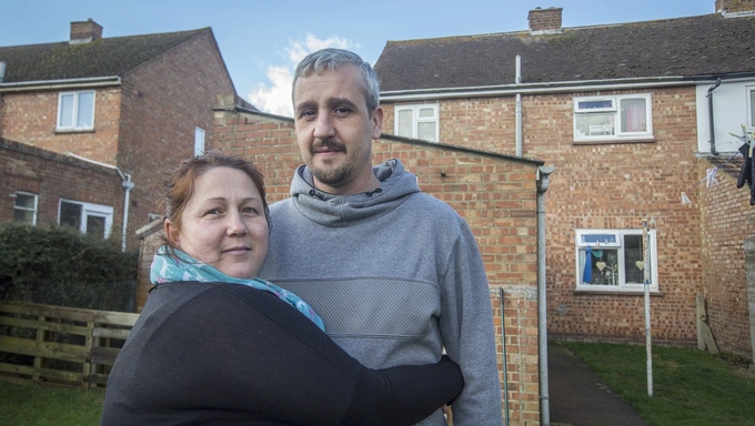 Stacey with her husband Gareth