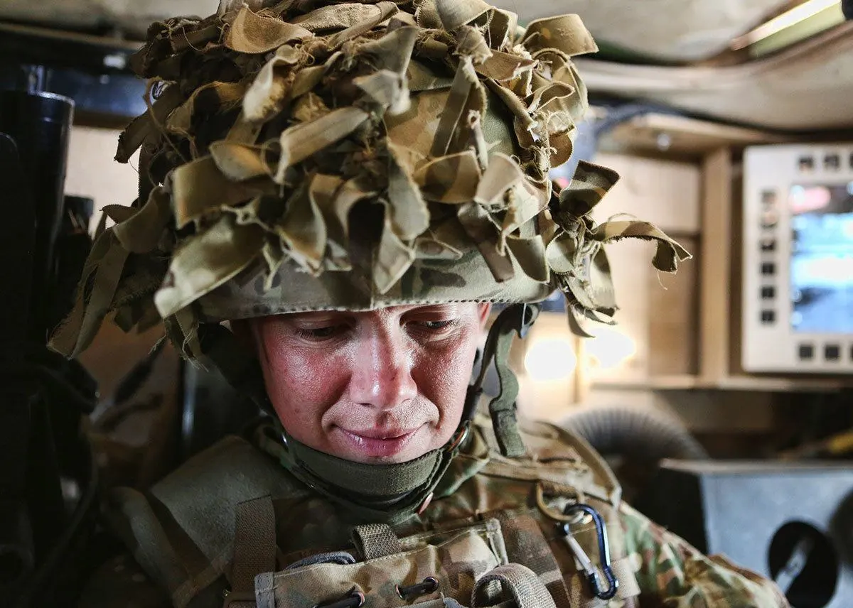 Anna Crossley on patrol in Afghanistan