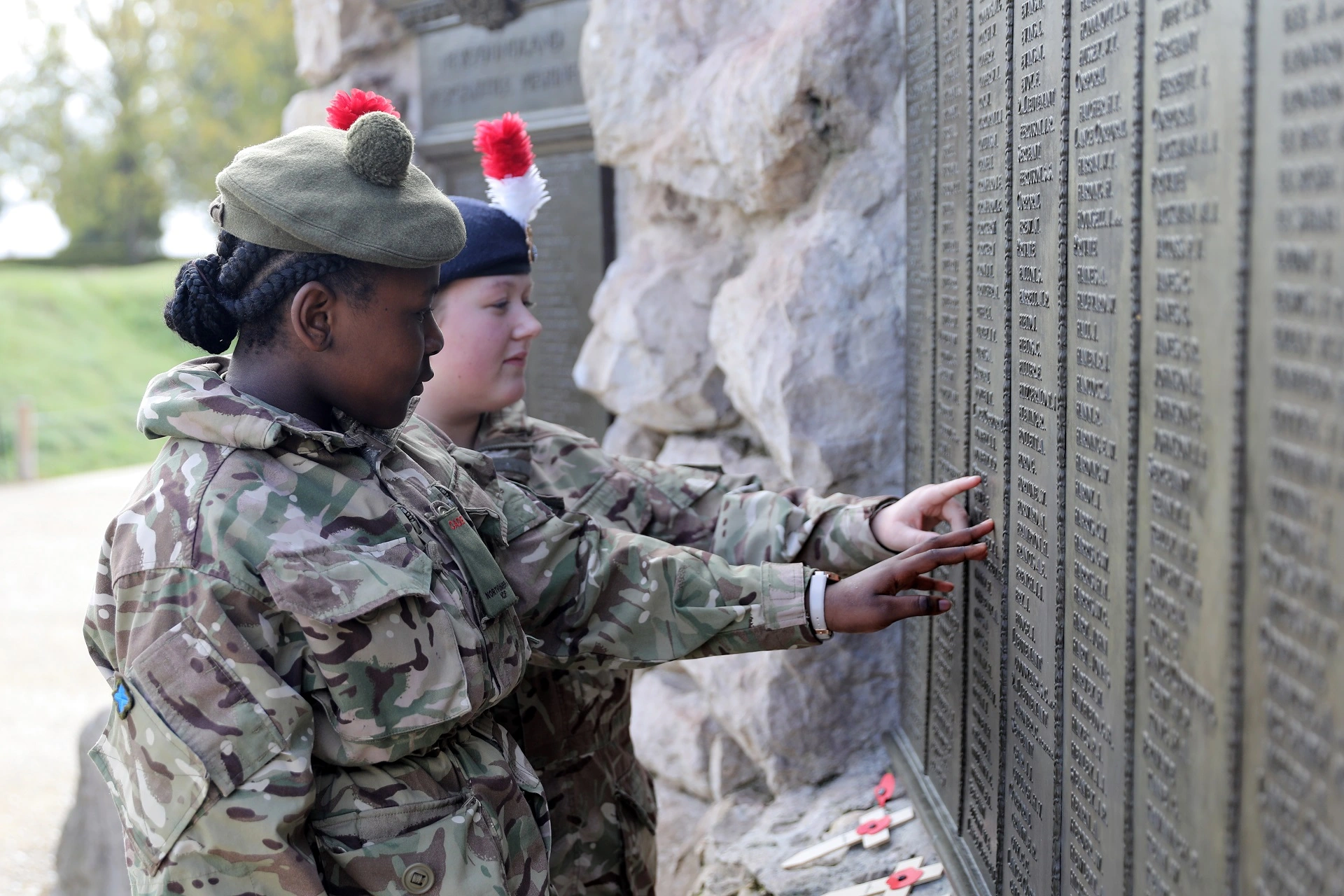 Cadets visiting war memorial