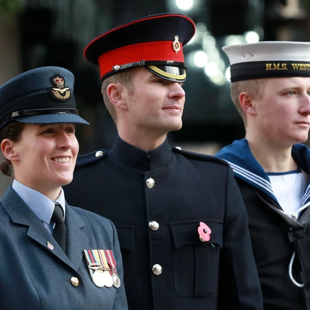 Three service personnel