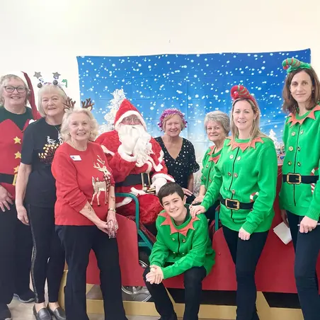 Galanos House care home staff at Breakfast with Santa Event