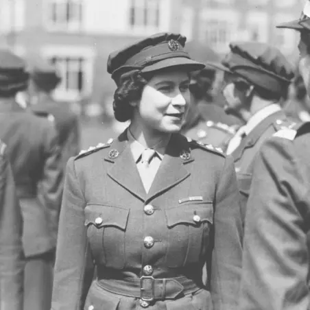 Her late Mjesty The Queen in ATS uniform