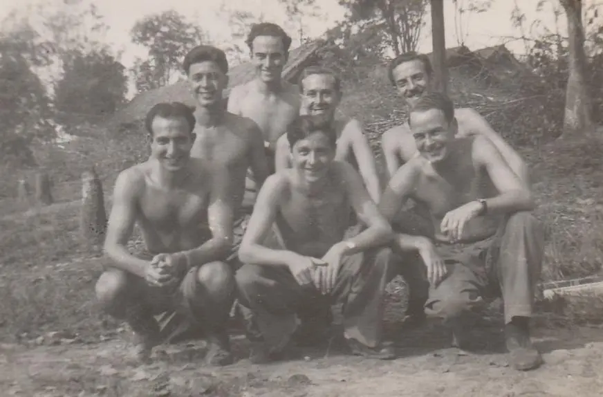 Raffaello (bottom left) and friends Kuala Lumpur 1945