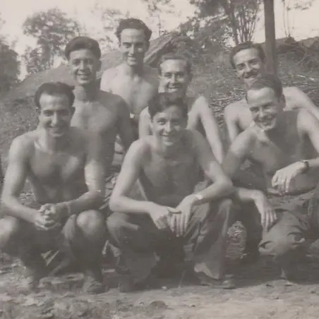 Raffaello (bottom left) and friends Kuala Lumpur 1945