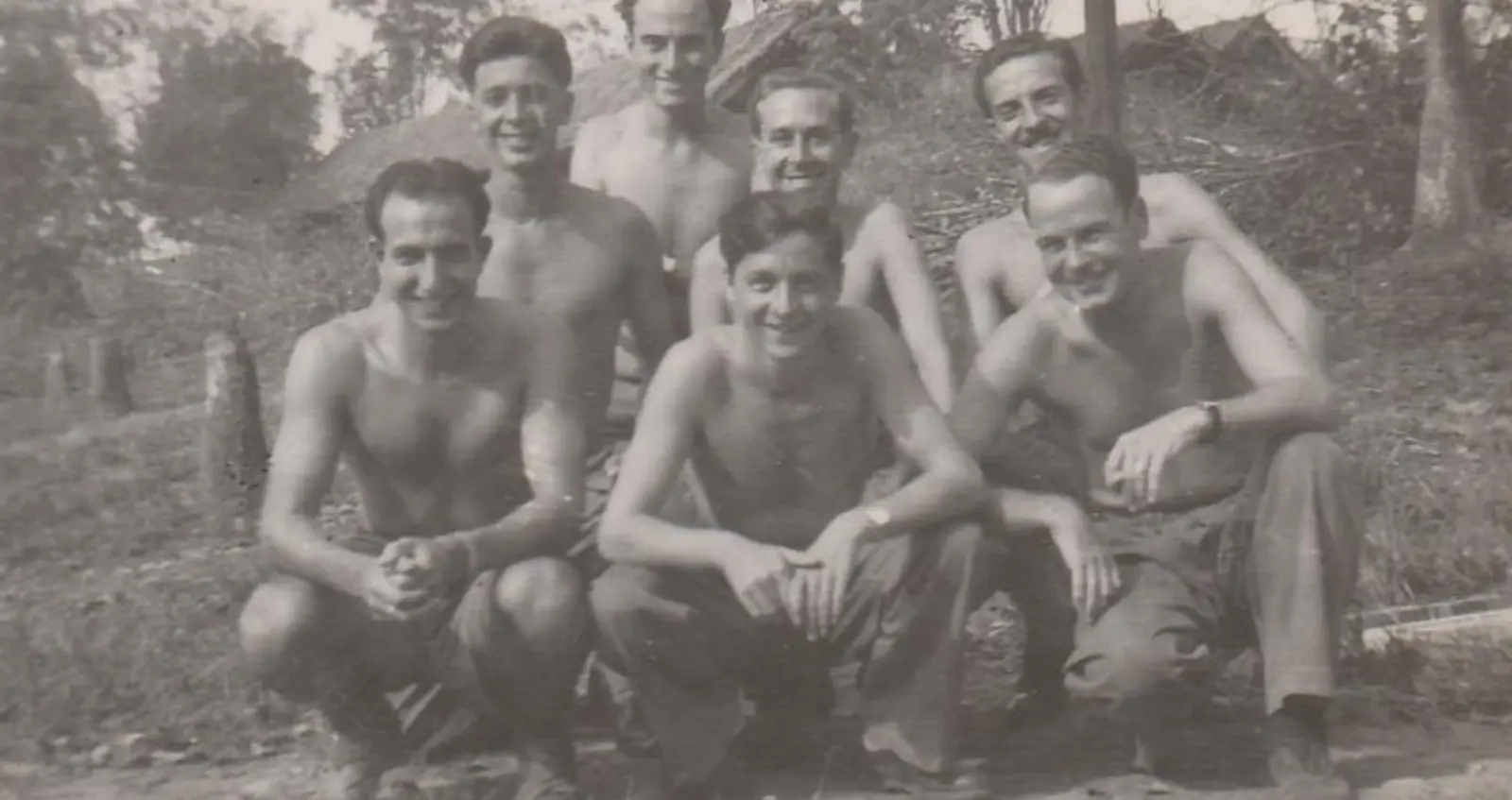 Raffaello (bottom left) and friends Kuala Lumpur 1945
