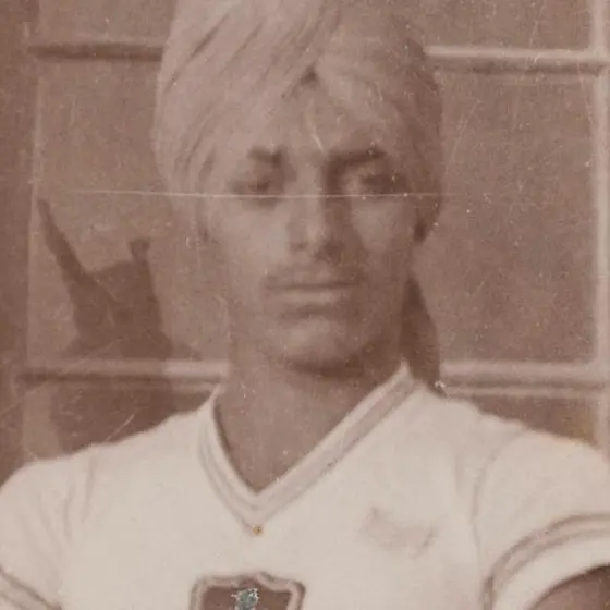 Rajindar as a young man Rajindar as a young man
