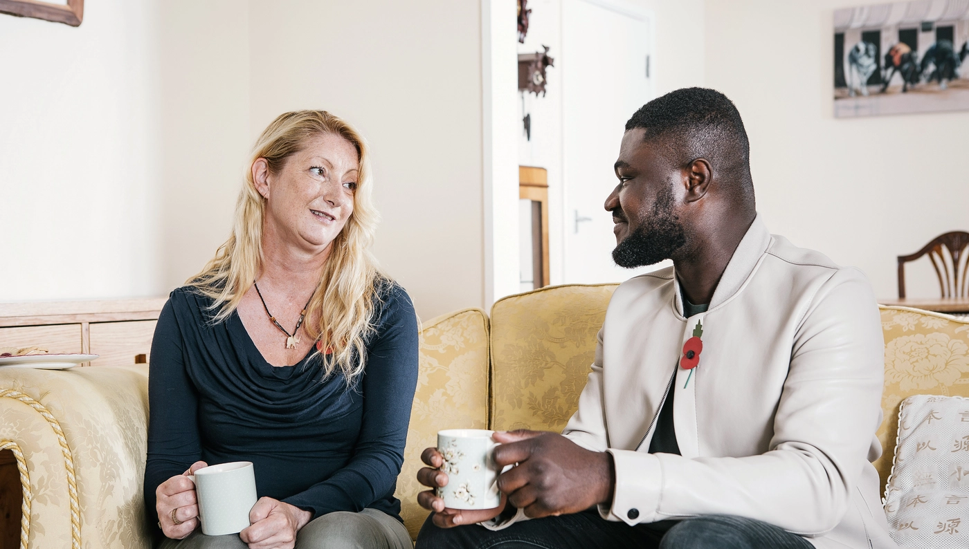 stories_ben_poku_sofa Veteran Ben Poku with a veteran