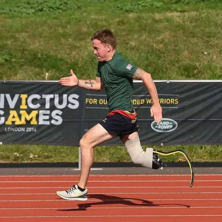 Veteran Andy competing in the Invictus Games trials