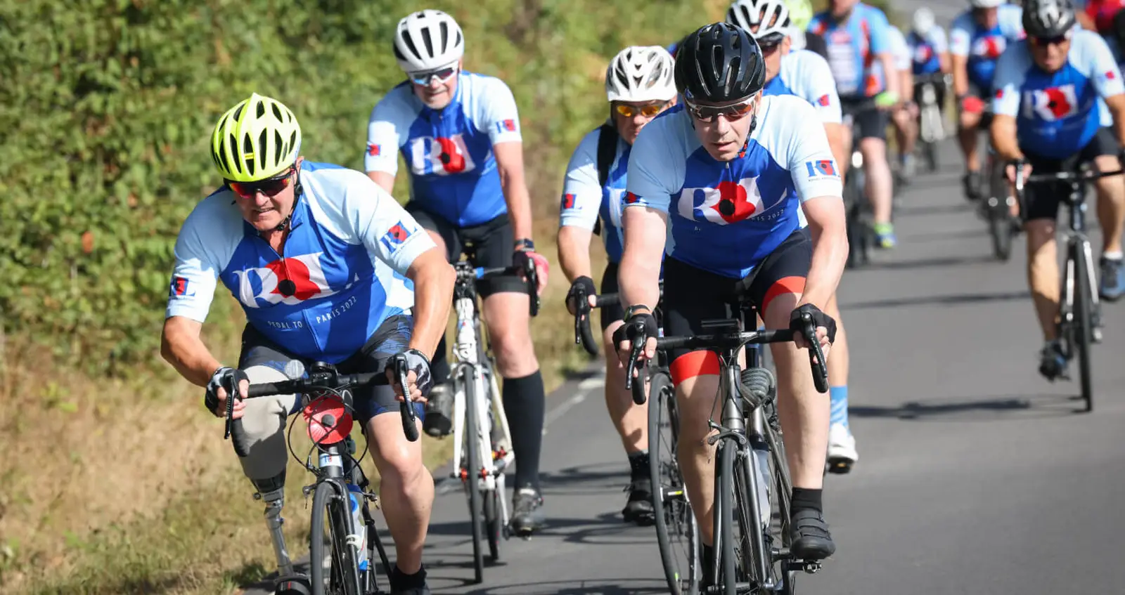 Cyclists riding @ Pedal to Paris 2022 - Day 4