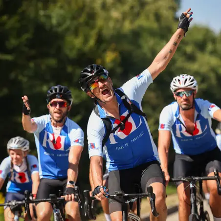 Cyclists riding @ Pedal to Paris 2022 - Day 4