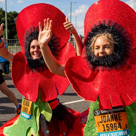 Great North Run 2019 Great North Run 2019 participants dressed as Poppies