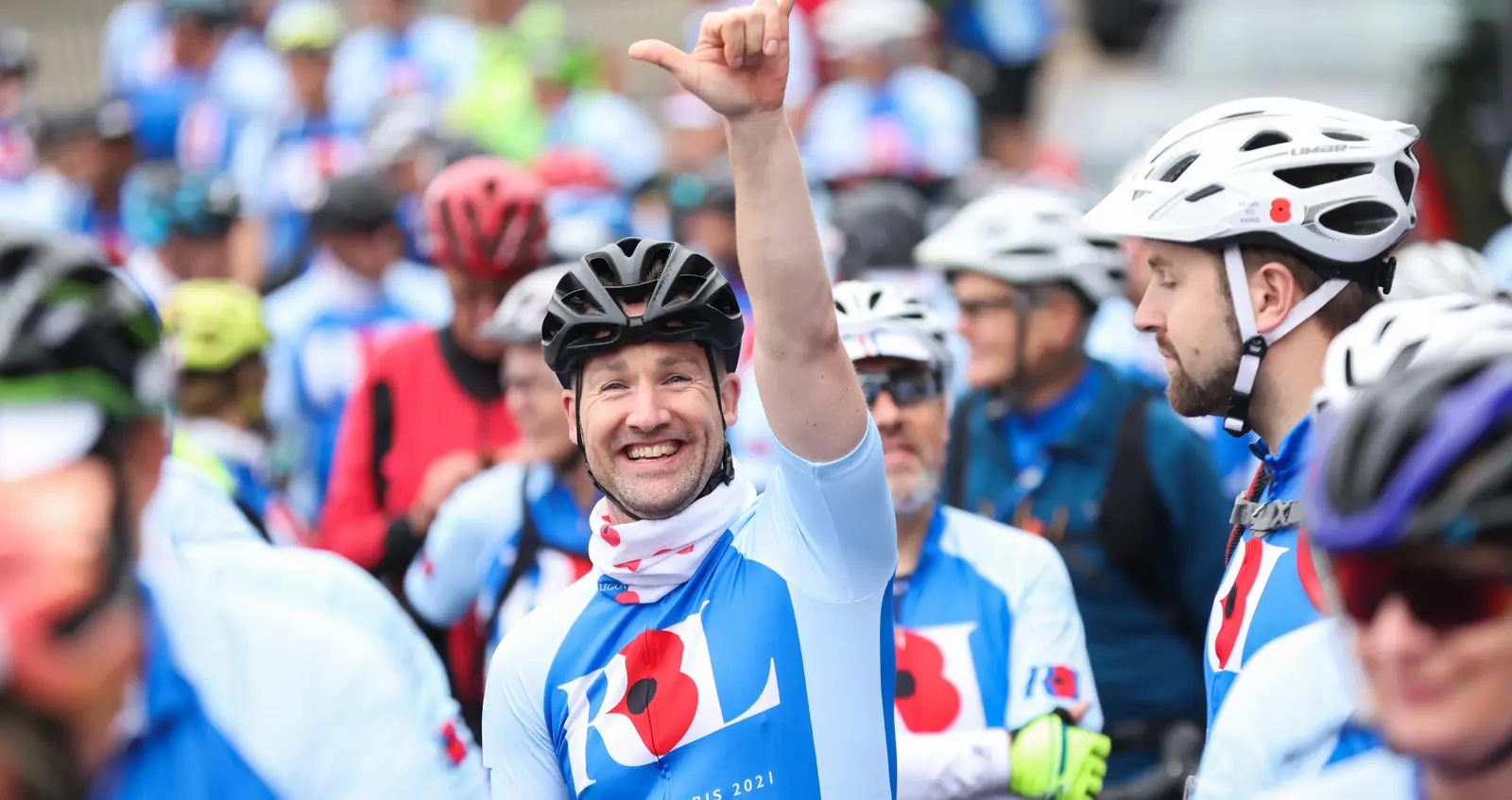 Pedal to Paris 2021 A cyclist cheering