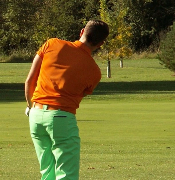 Golfer taking part in Poppy Golf
