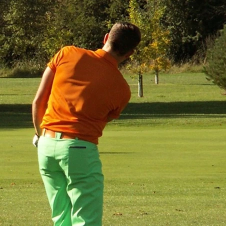 Golfer taking part in Poppy Golf