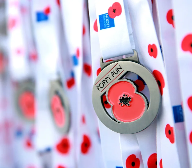 Poppy Run Southampton medals Poppy Run medals