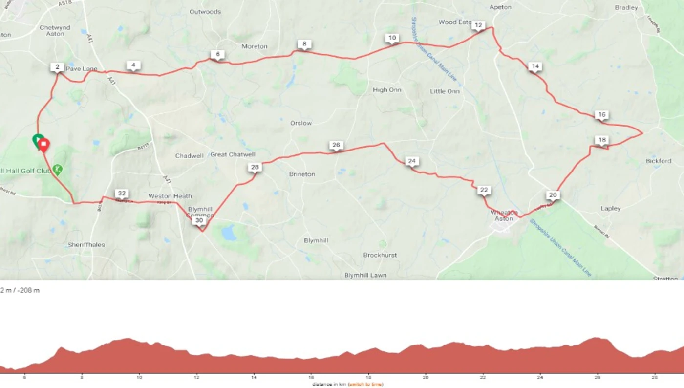 Route 1 Route 1 Map - Route 1: Distance 35km Elevation 212m