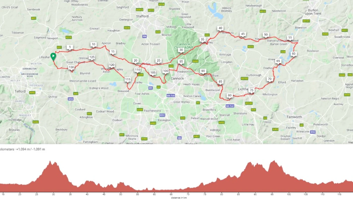 Route 3 Route 3 Map: Distance 136km Elevation 1094m