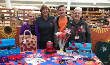 Sian Cameron and other Poppy Appeal volunteers