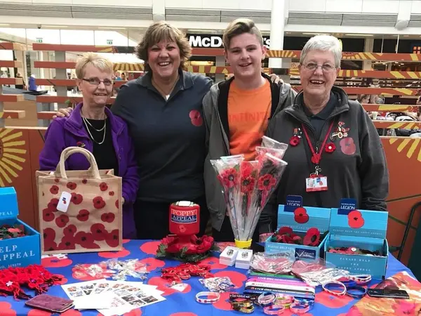 Sian Cameron and other Poppy Appeal volunteers