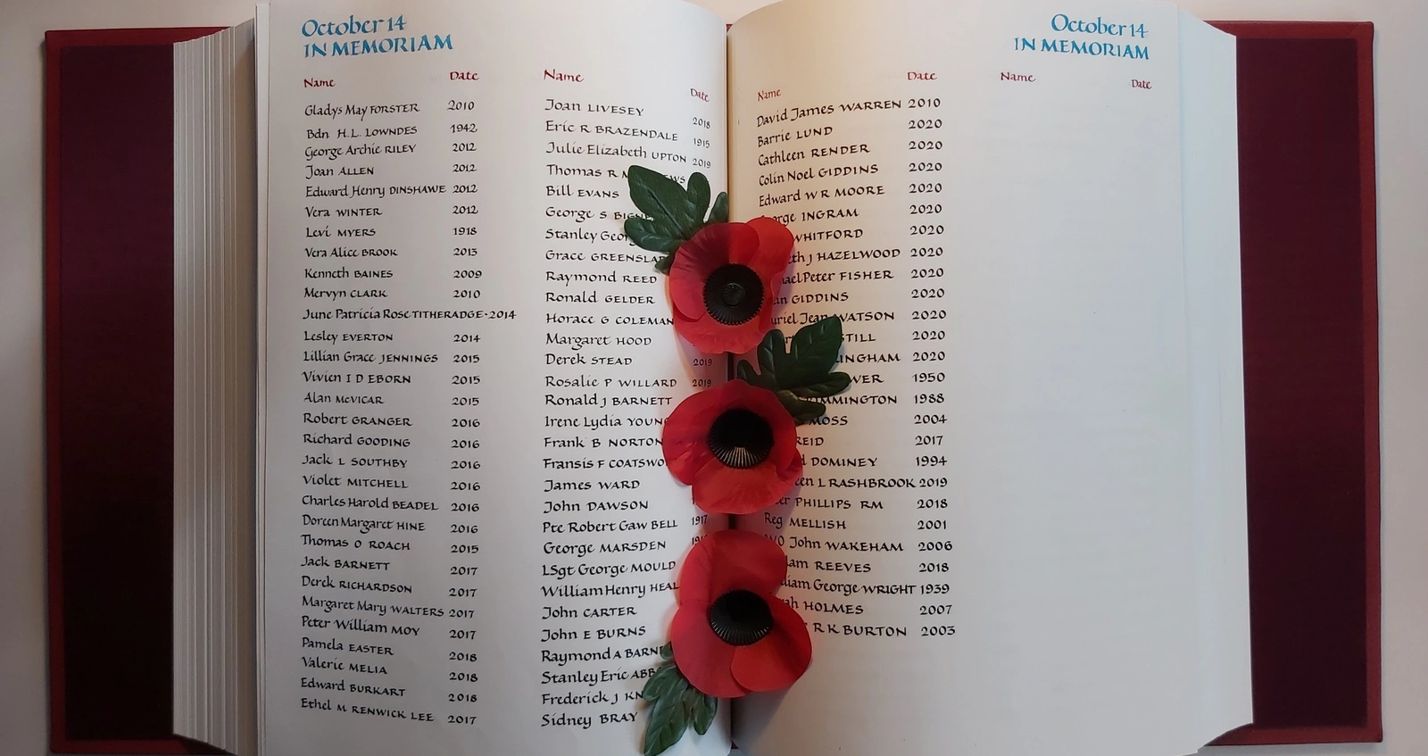 Book of Remembrance Book of Remembrance