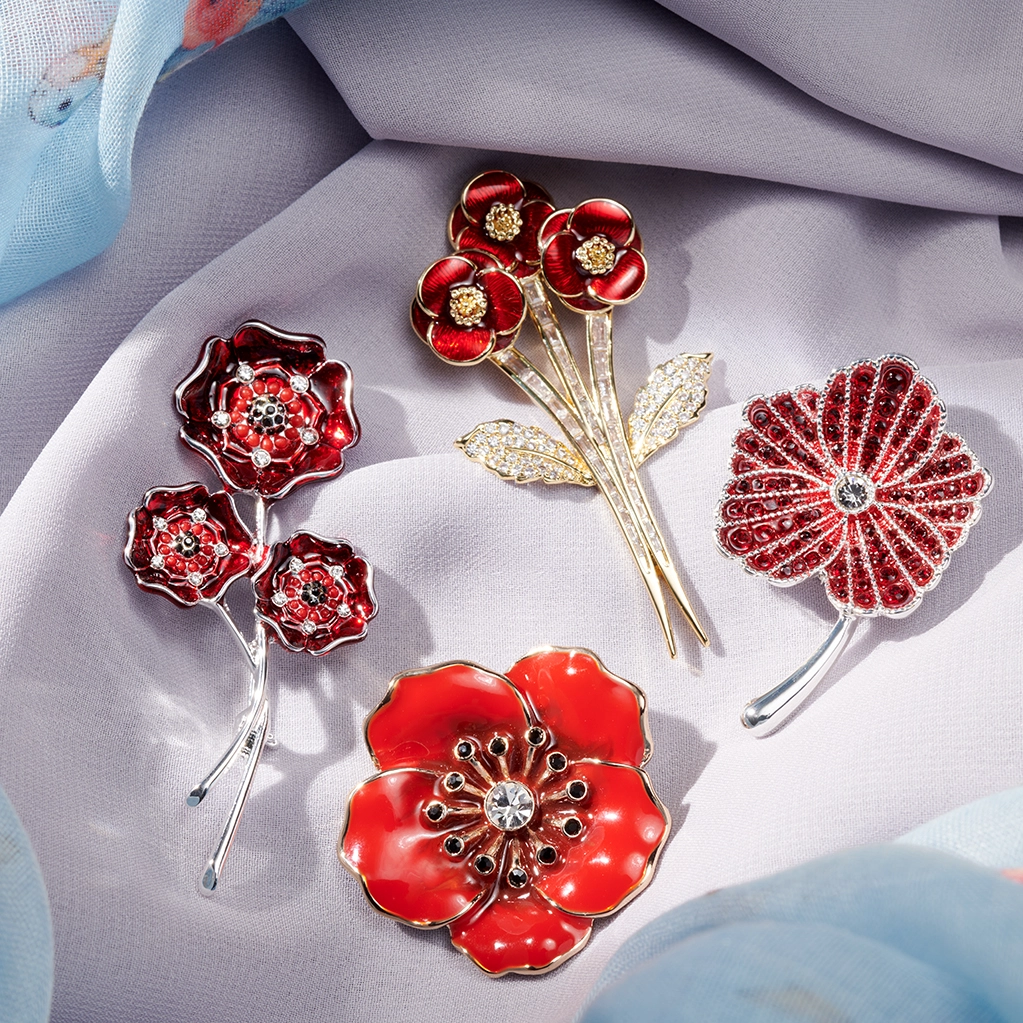 Remembrance day deals poppy brooches