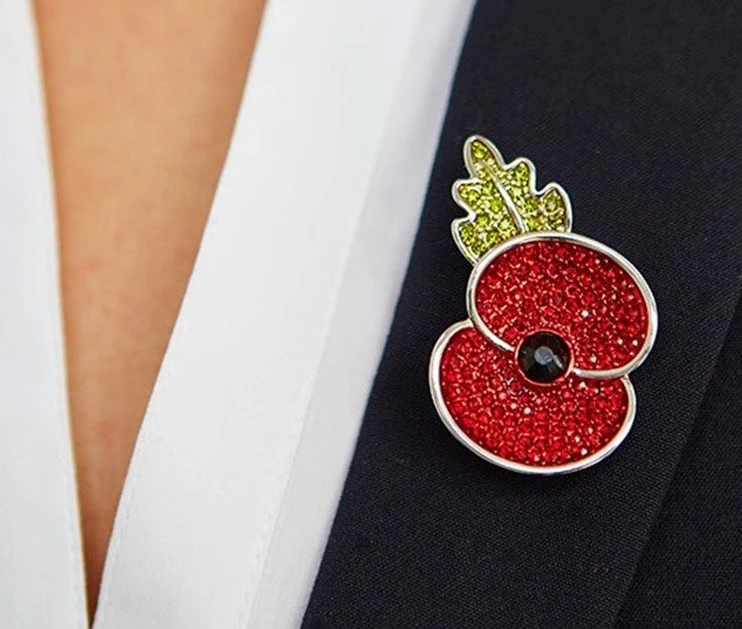Jewelled lapel pin from the Legion's Poppy Shop