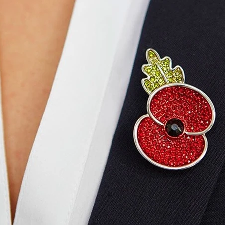 Jewelled lapel pin from the Legion's Poppy Shop